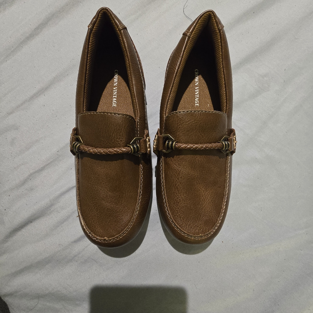 Crown Vintage Brown Kids Dress Shoes